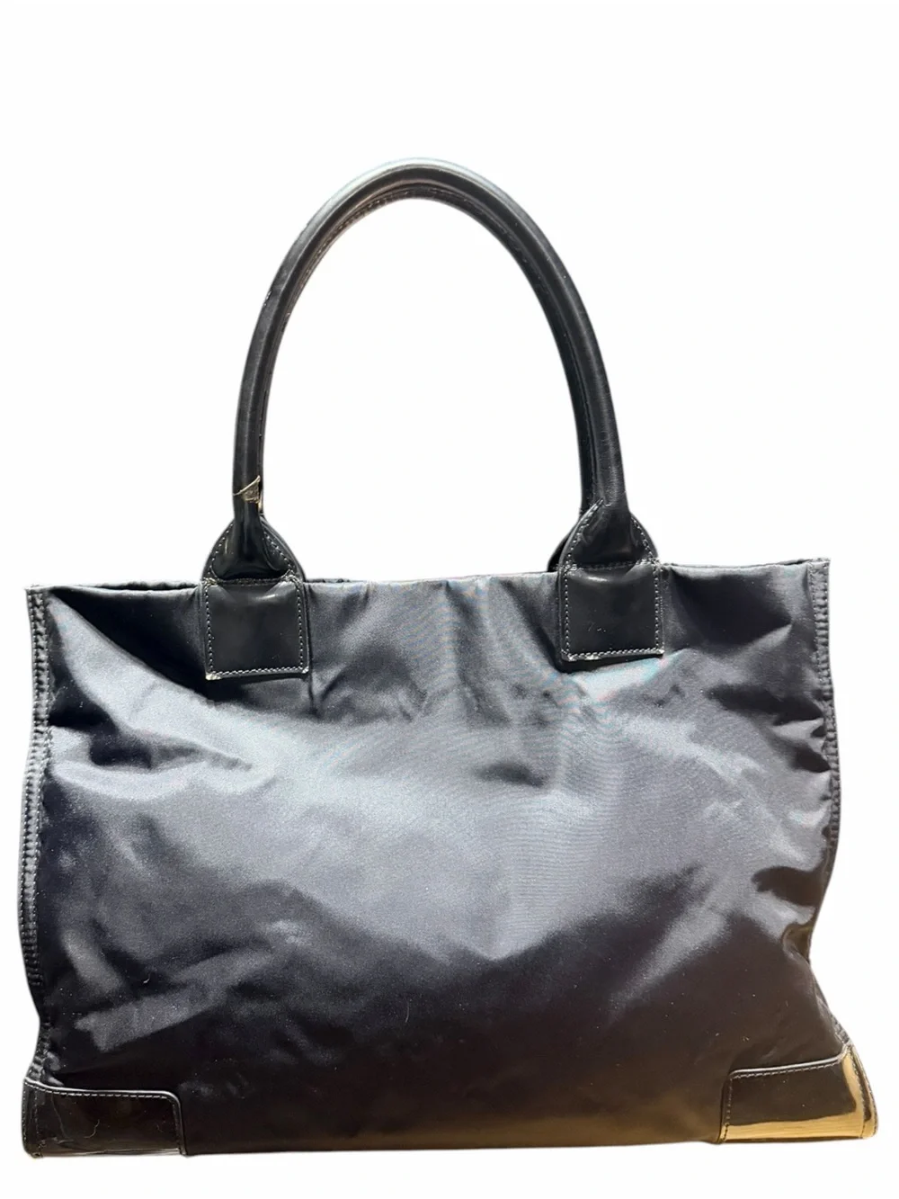 Tory Burch Large Ella Tote in Black Nylon